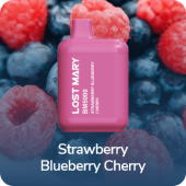 Одноразовая электронная сигарета Lost Mary 5000 Strawberry Blueberry Cherry (Клубника Черника Вишня)